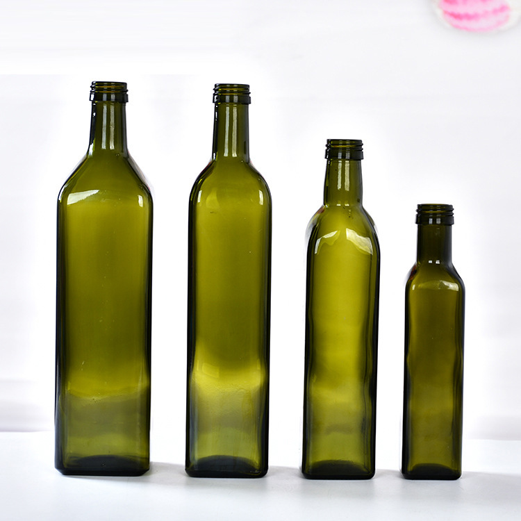 墨绿色方形圆形橄榄油瓶核桃油瓶